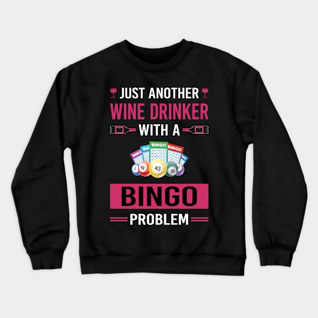 Wine Drinker Bingo Crewneck Sweatshirt by Good Day